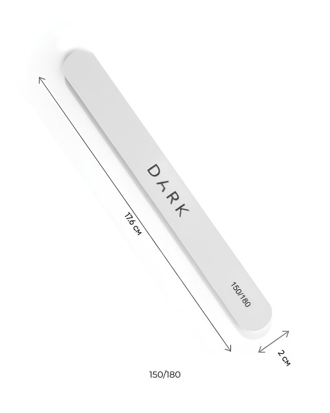 DARK Набір пилочок - овал на піні білий, 25 шт (150/180 грит)