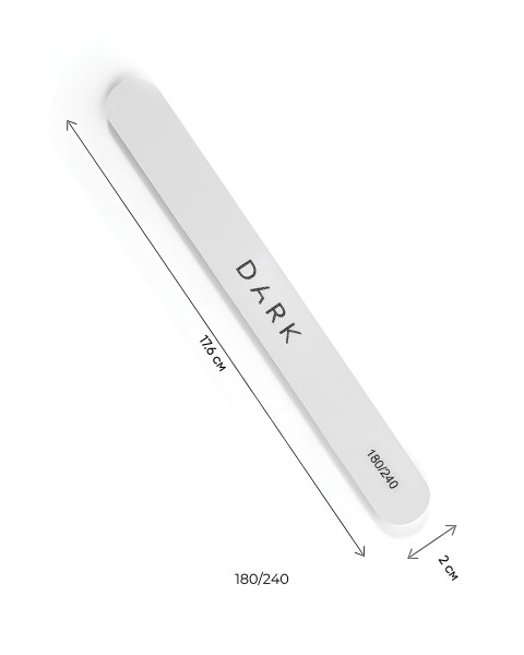 DARK Набір пилочок - овал на піні білий, 25 шт (180/240 грит)