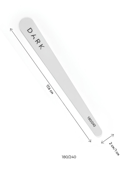 DARK Zestaw pilników - kształt kropli, 10 szt. (180/240 grit)