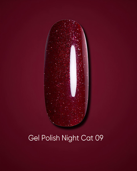 Lakier żelowy Dark Night Cat 09, 6 ml