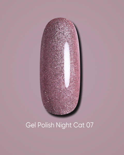 Dark gel polish Night Cat 07, 6 ml