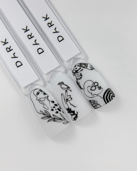 DARK Stamping Polish №01 czarny STICKY, 10 ml