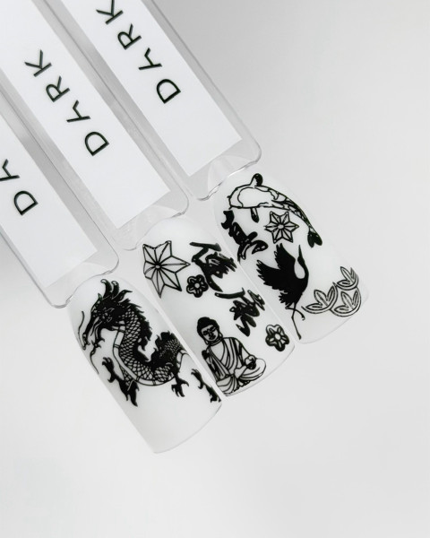 DARK Stamping Polish №01 czarny STICKY, 10 ml