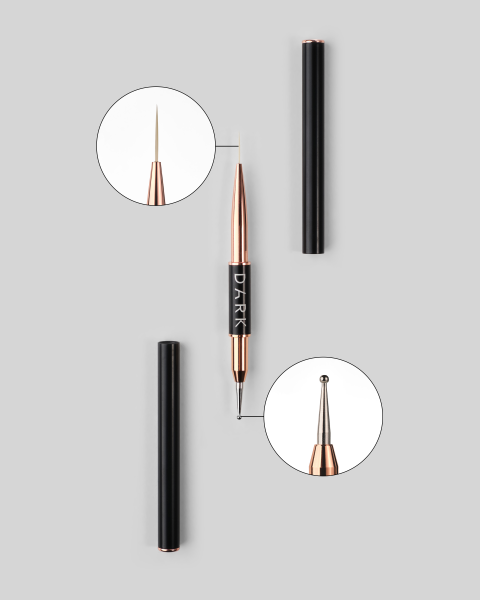 DARK Pędzel dwustronny (liner 13 mm  dot 2 mm)