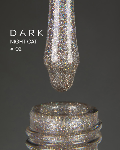 Lakier żelowy Dark Night Cat 02, 10 ml