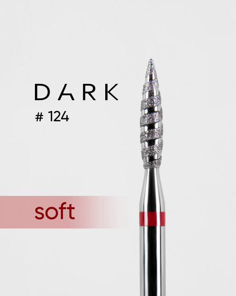 Frez diamentowy Dark nr 124 czerwony płomień tornado 023