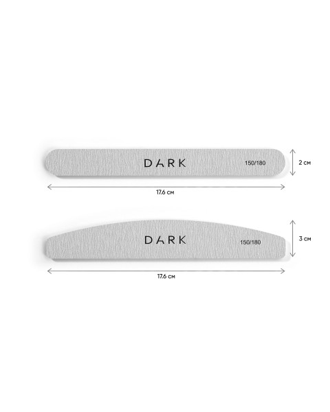 DARK Set of files - oval on foam grey, 25 pcs (150/180 grit)