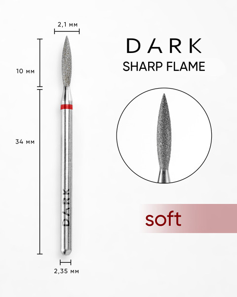 DARK Sharp half-flame drill bit 2.1x10 mm (red)
