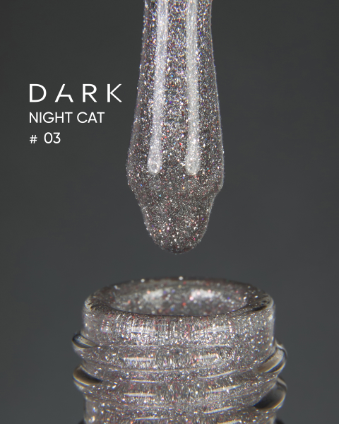 Żelowy lakier Dark Night Cat 03, 10 ml