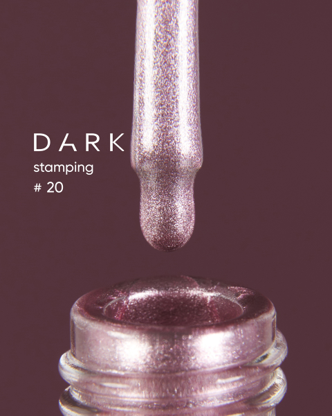 DARK Stamping polish №20 różowy metaliczny, 8 ml
