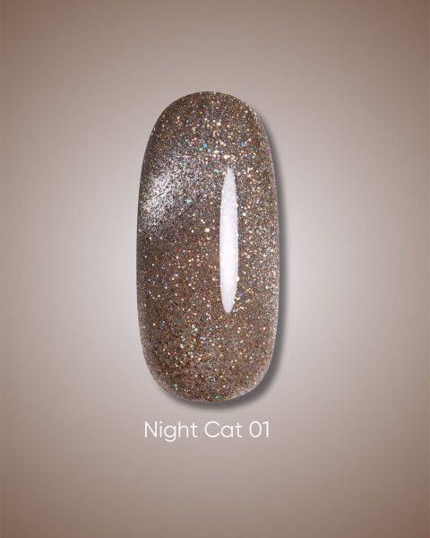 DARK Lakier hybrydowy Night Cat 01, 10 ml