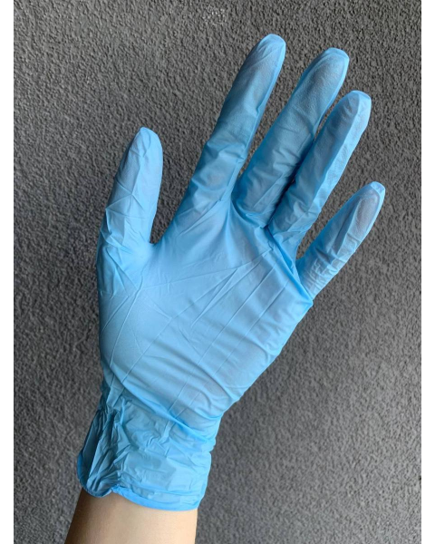 Рукавички нітрилові без пудри нестерильні Safe Touch H-series BLUE, розмір S (100 од.)