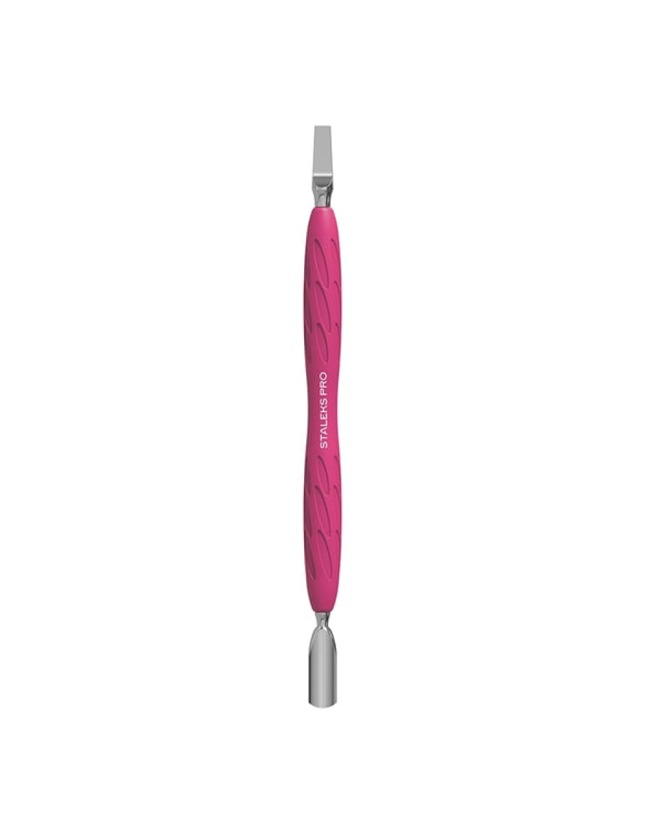 Manicure spatula Staleks GUMMY with silicone handle UNIQ 10 TYPE 5 (rounded pusher / straight blade) Manicure spatula Staleks GUMMY with silicone handle UNIQ 10 TYPE 5 (rounded pusher / straight blade)