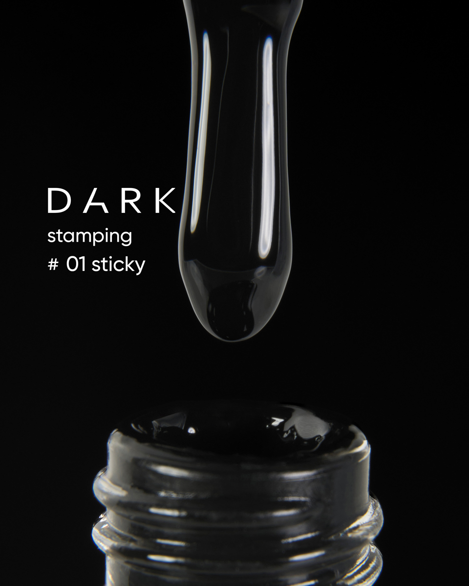 DARK Stamping polish №01 black STICKY, 10 ml DARK Stamping polish №01 black STICKY, 10 ml
