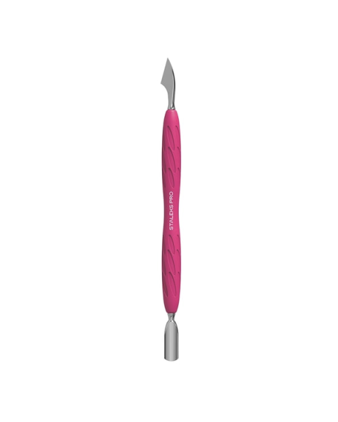Grabka do manicure Staleks GUMMY z silikonowym uchwytem UNIQ 10 TYPE 3 (zaokrąglony wąski pusher / siekiera)