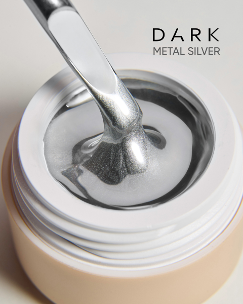 Żelowa farba metaliczna Dark Silver (5g)