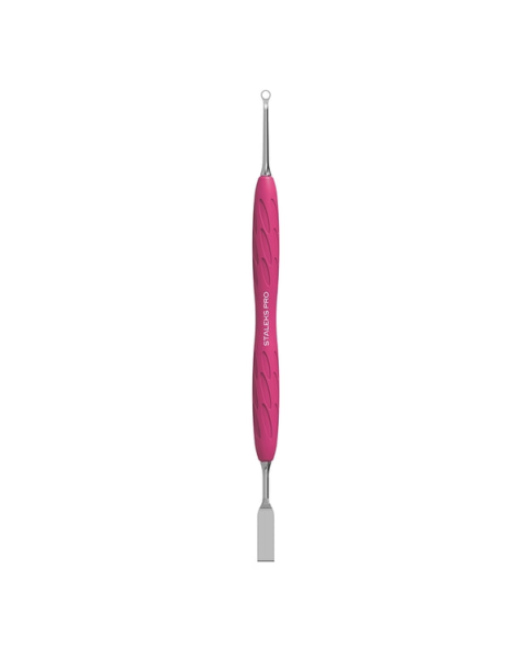 Lopatka do manicure Staleks GUMMY z silikonowym uchwytem UNIQ 11 TYPE 1 (płaska prosta pusher i pierścień)