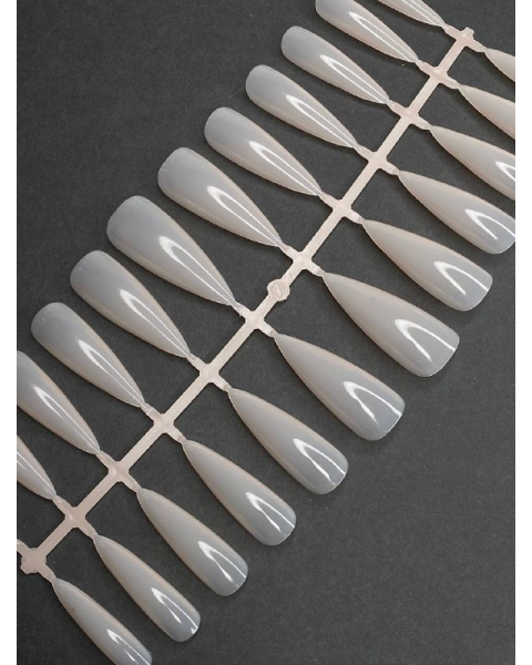 Tips do przedłużania paznokci w pojemniku, różowe, 240 szt (Stiletto)