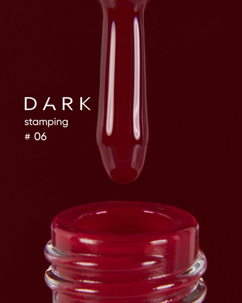 DARK Stamping polish №06 czerwony, 10 ml