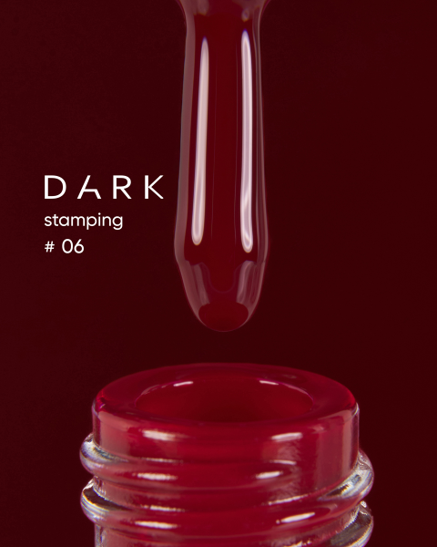DARK Stamping polish №06 czerwony, 10 ml