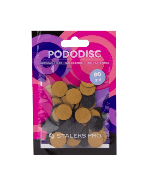 Wymienne pilniki do dysku pedicure Nr 14 STALEKS PRO S, 80 granulacja (15 mm)