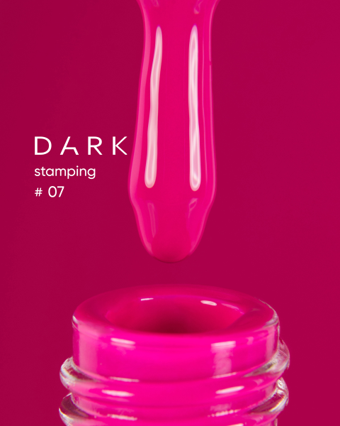 DARK Stamping polish №07 malinowy, 10 ml