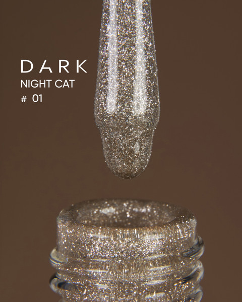 Żelowy lakier Dark Night Cat 01, 10 ml