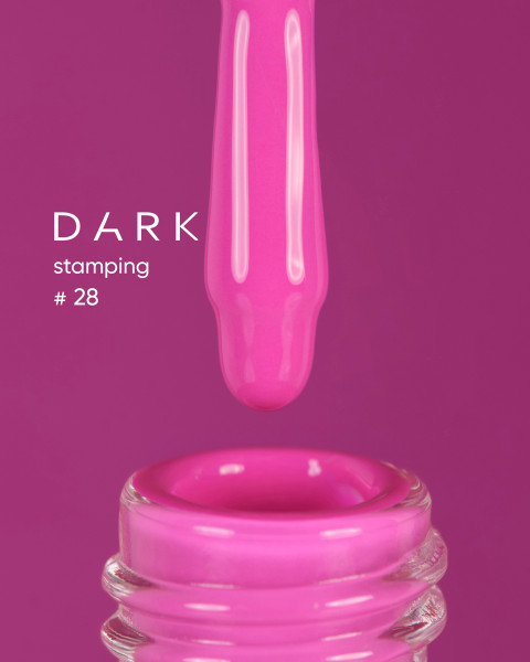 DARK Stamping polish №28 neonowy różowy, 10 ml