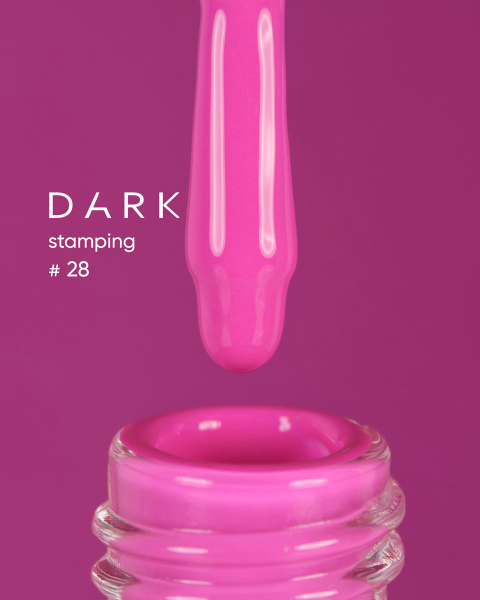 DARK Stamping polish №28 neonowy różowy, 10 ml
