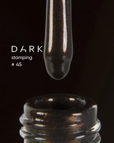DARK Stamping polish №45 brązowy metalik, 8 ml