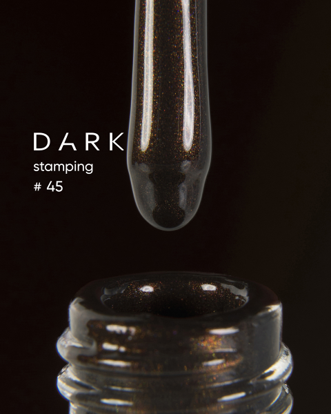 DARK Stamping polish №45 brązowy metalik, 8 ml