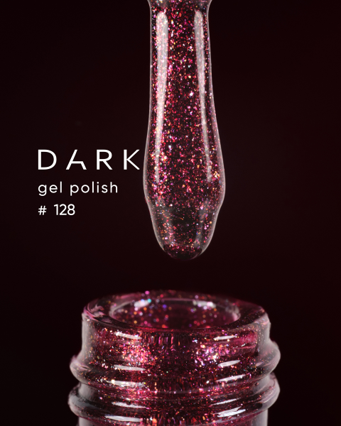 Dark gel polish 128, 6 ml