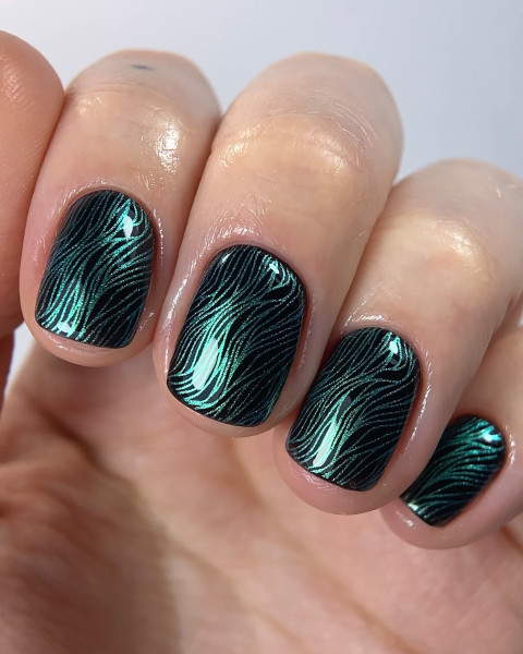 DARK Stamping Polish №47 zielony kameleon, 10 ml