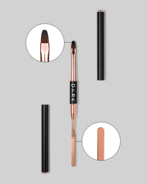 Dark dwustronny pędzelek czarny (szpatułka  zaokrąglony żel 9 mm)