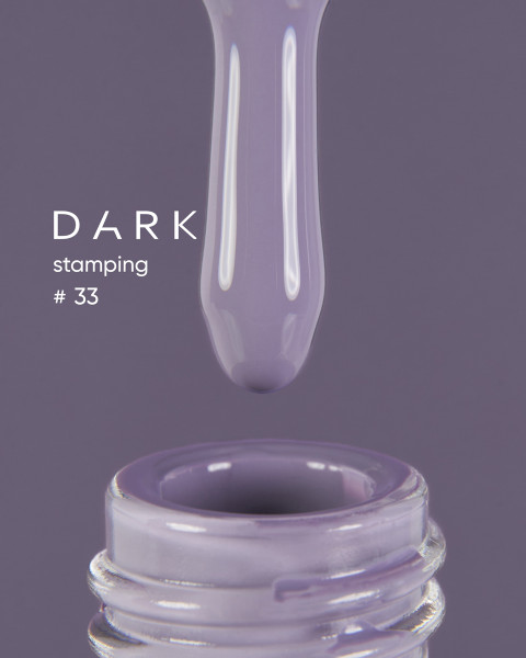 DARK Stamping polish №33 szaro-liliowy, 8 ml