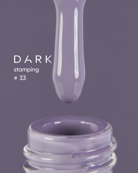 DARK Stamping polish №33 szaro-liliowy, 8 ml