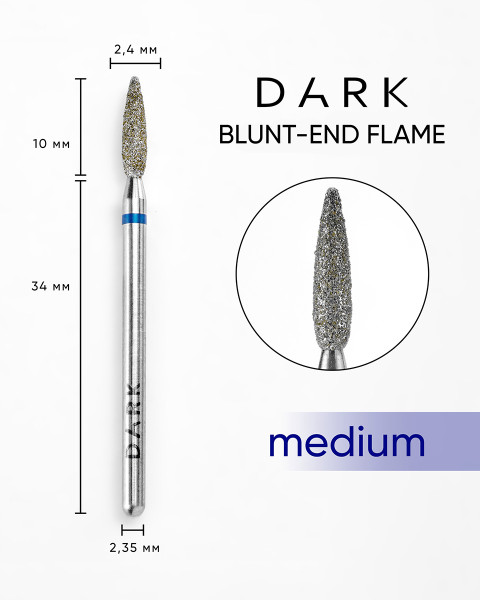 DARK Tupe half-flame drill bit 2.4x10 mm (Blue)