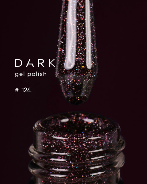 Dark żelowy lakier 124, 10 ml