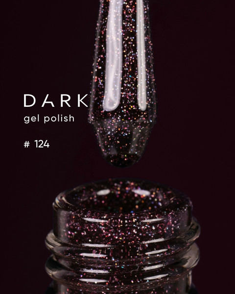 Dark żelowy lakier 124, 10 ml