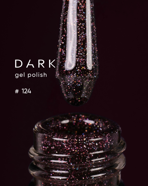 Dark żelowy lakier 124, 10 ml