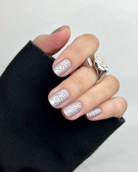 DARK Stamping Polish №03 srebrny, 10 ml