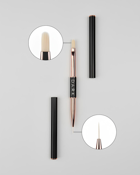 DARK Dual-ended brush (liner 10 mm  gel 12 mm)