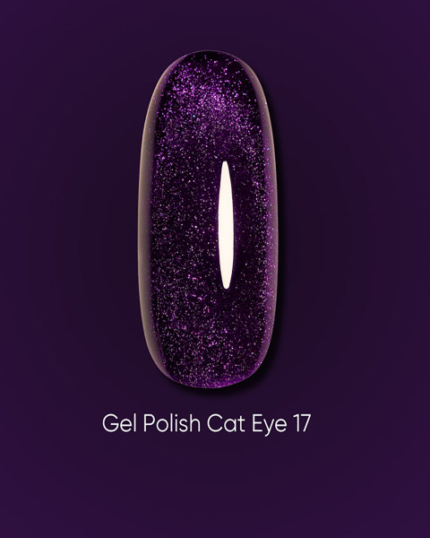 Żelowy lakier Dark Cat Eye 17, 6 ml
