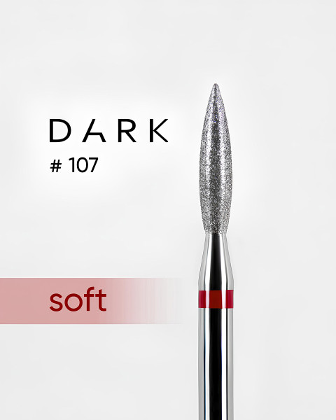 DARK Фреза алмазна №107 червоне полум'я 023