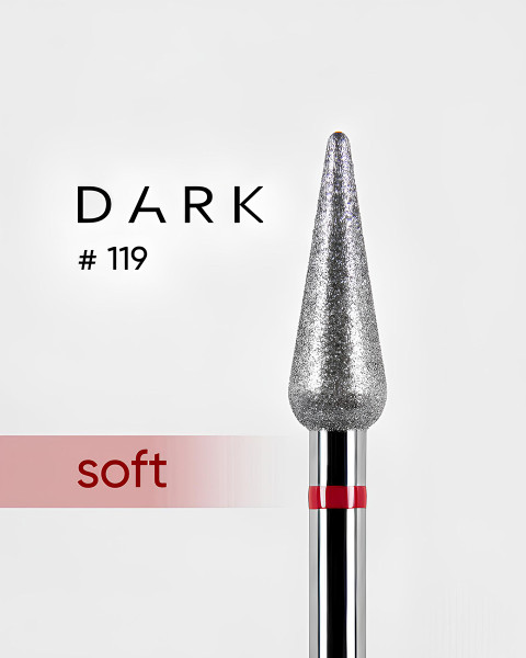 Dark frez diamentowy nr 119 czerwona długa pączek 042